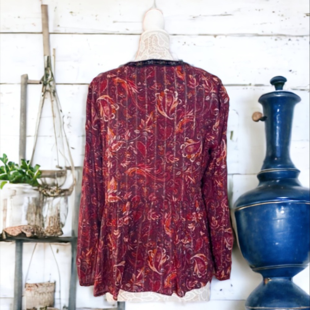 Anthropologie Glenda Lace Blouse by Daniel Rainn Size Large - Picture 9 of 12